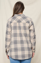 Load image into Gallery viewer, Beige Plaid Flannel - Extended Size