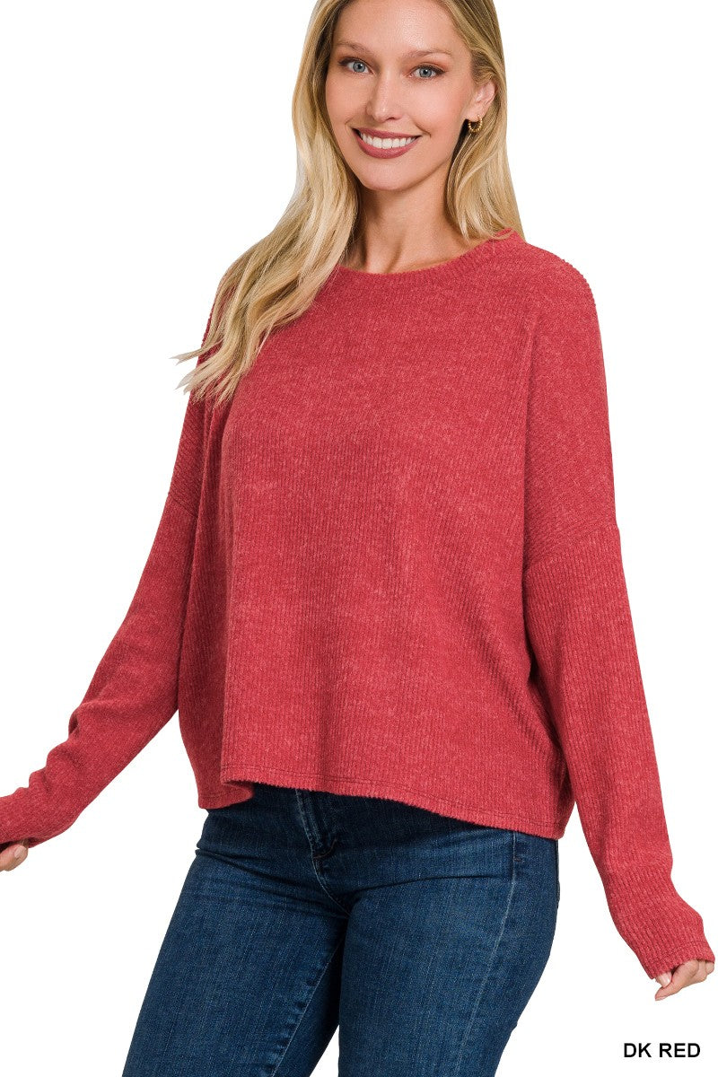 Ribbed Sweater - Red