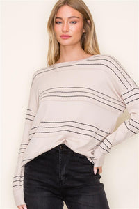 Black Stripes Sweater