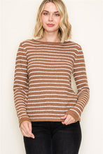 Load image into Gallery viewer, Stripe Camel Top