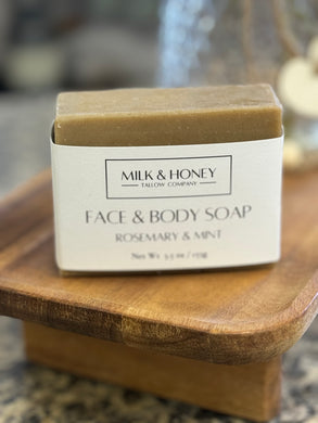 Tallow Bar Soap - Rosemary & Mint