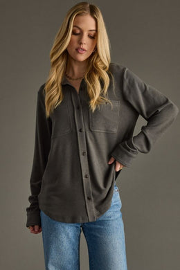 Deep Gray Button Up