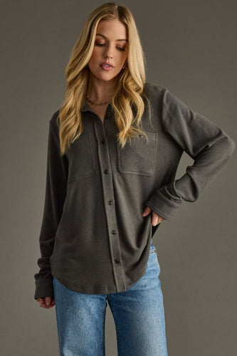 Deep Gray Button Up