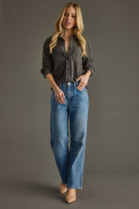 Deep Gray Button Up