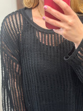 Load image into Gallery viewer, Black Crochet Top