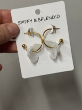 Load image into Gallery viewer, Magnolia Hoops White