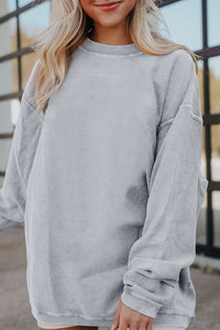 Ribbed Sweater - Light Gray