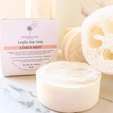 Load image into Gallery viewer, Citrus Mint Tallow Loofah Bar Soap