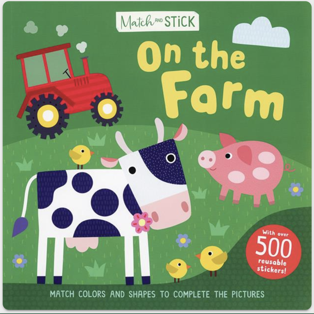 On the Farm Match and Stick Book